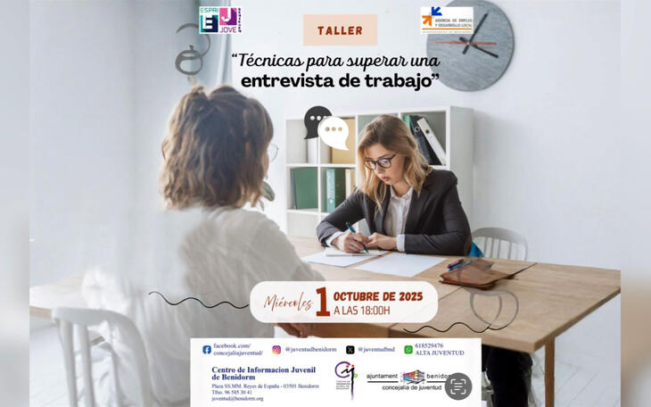 Juventud programa un taller para aprender las técnicas para superar una entrevista de trabajo
